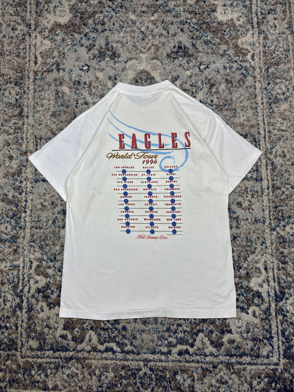 Vintage 1994 Eagles Hell Freezes Over Rock Music Tour Graphic T-Shirt Size XL
