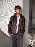 Vintage Pelle Studios Brown Leather Bomber Jacket Size Small