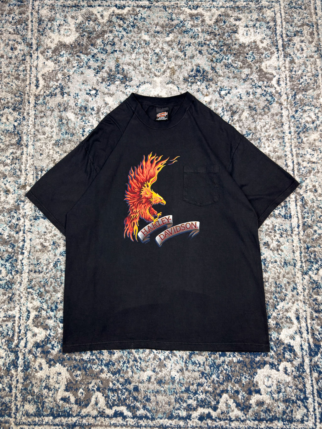 Vintage 2001 Harley Davidson Phoenix Graphic Spellout T-Shirt Size XL