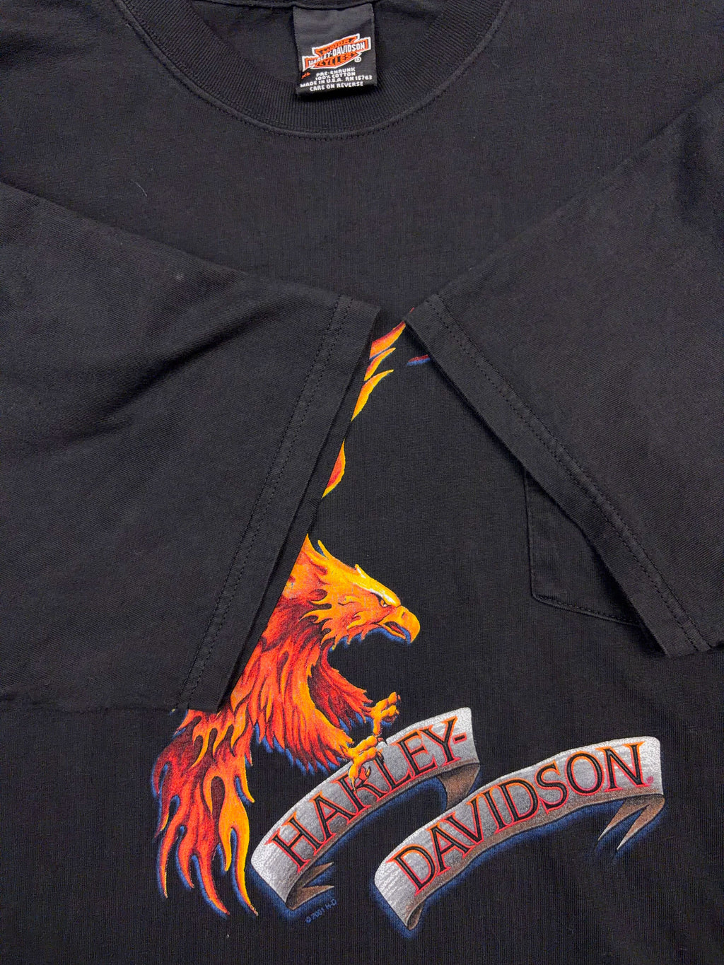 Vintage 2001 Harley Davidson Phoenix Graphic Spellout T-Shirt Size XL