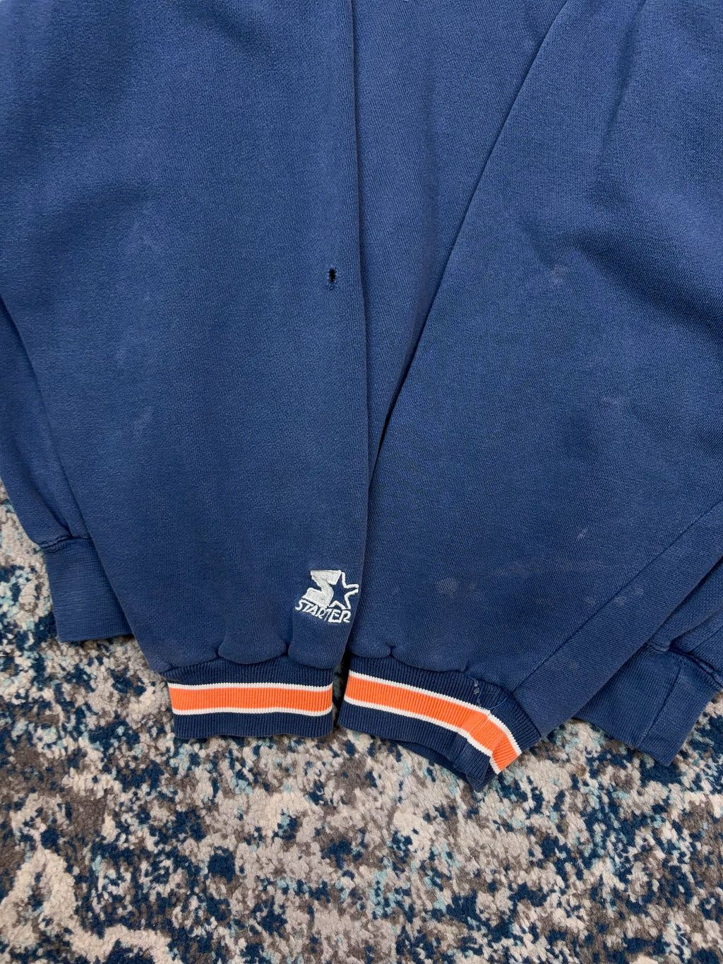 Vintage Chicago Bears NFL Embroidered Logo Spellout Hooded Starter Sweatshirt Size Medium