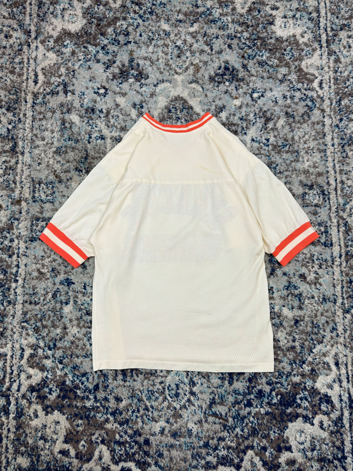 Vintage 80s/90s Syracuse Orangemen NCAA Logo 7 Mesh Football Jersey Size Medium