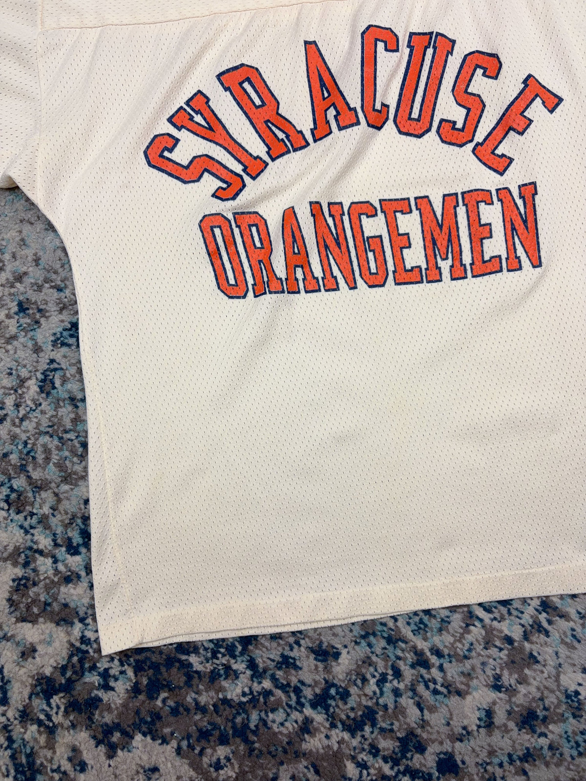Vintage 80s/90s Syracuse Orangemen NCAA Logo 7 Mesh Football Jersey Size Medium