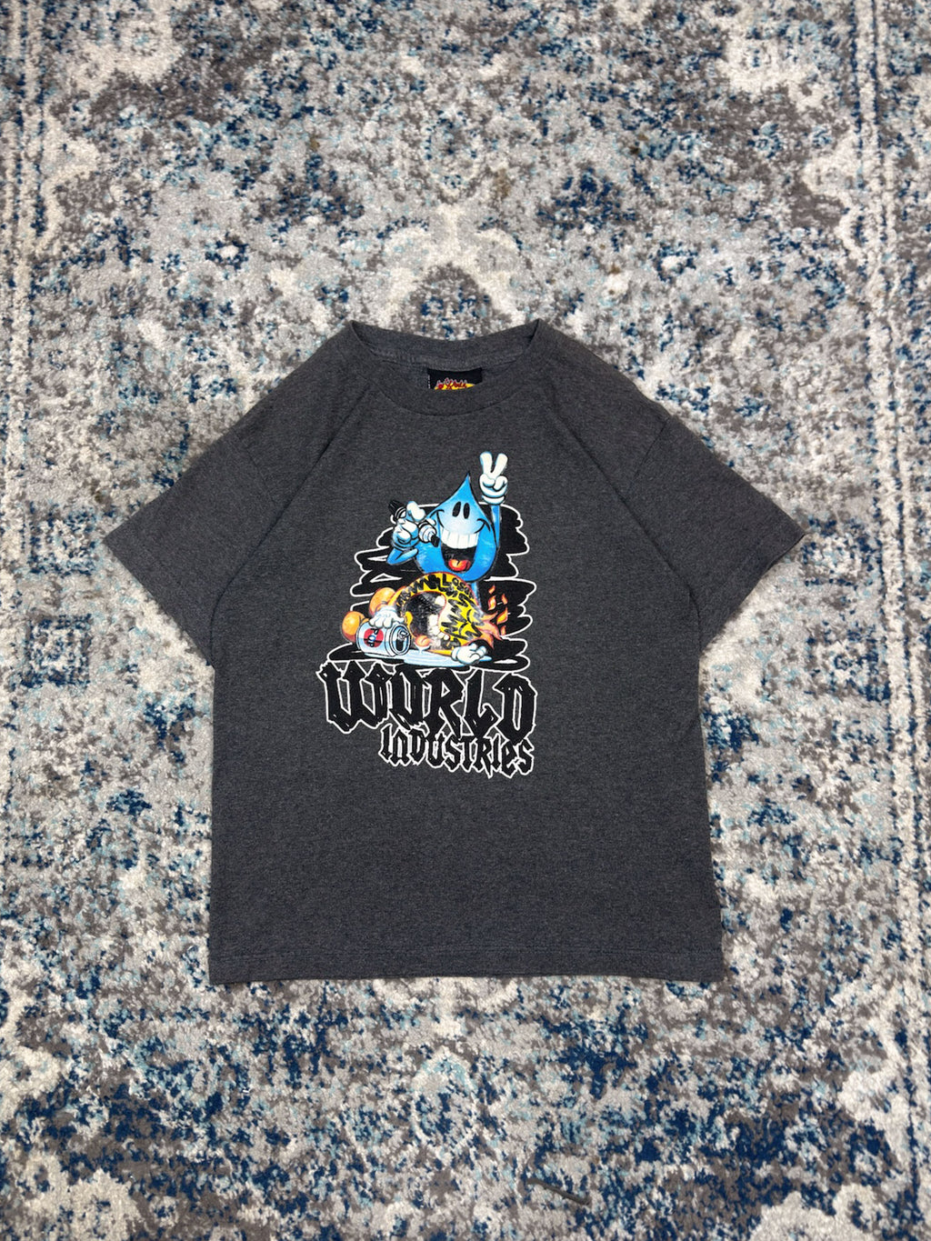 Vintage World Industries Wet Willy Flame Boy Skate Graphic T-Shirt Size YOUTH Medium