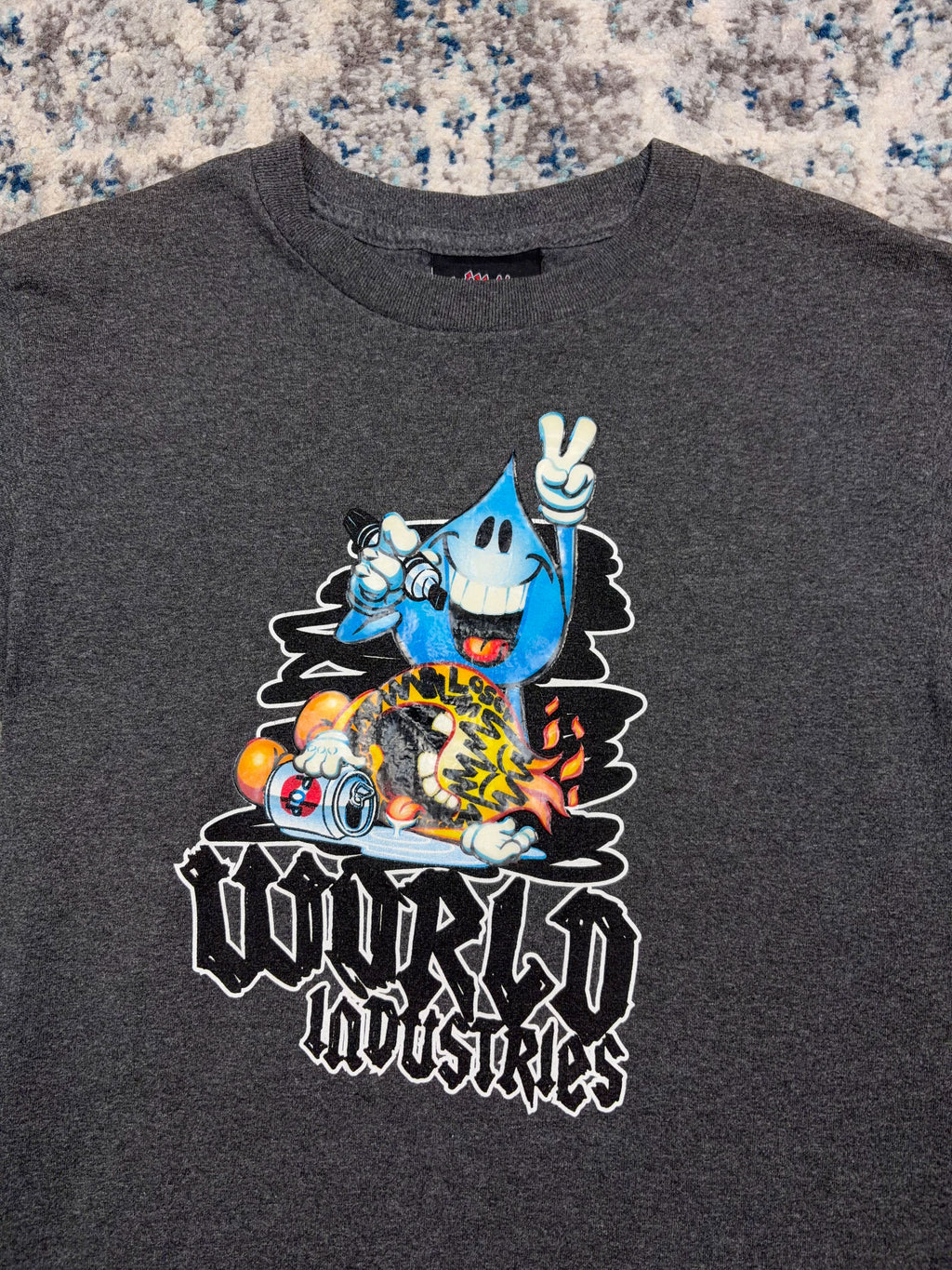 Vintage World Industries Wet Willy Flame Boy Skate Graphic T-Shirt Size YOUTH Medium