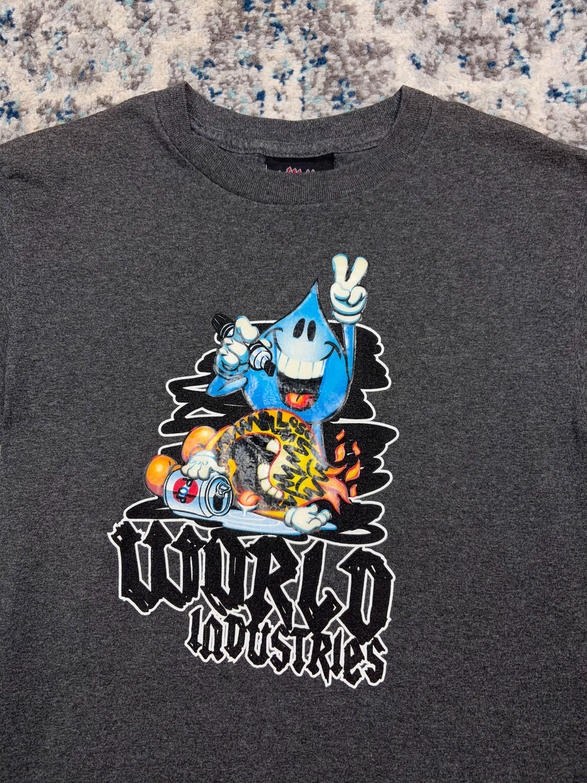 Vintage World Industries Wet Willy Flame Boy Skate Graphic T-Shirt Size YOUTH Medium