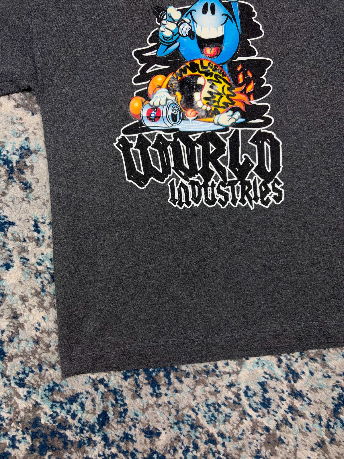 Vintage World Industries Wet Willy Flame Boy Skate Graphic T-Shirt Size YOUTH Medium
