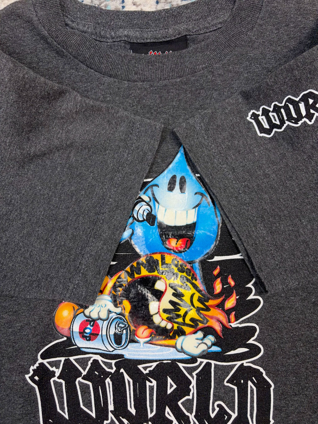 Vintage World Industries Wet Willy Flame Boy Skate Graphic T-Shirt Size YOUTH Medium
