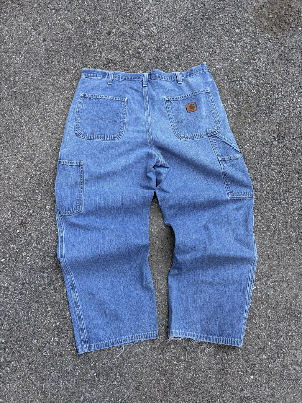 Vintage Carhartt Dungaree Fit Medium Wash Denim Five Pocket Workwear Pants Size 36