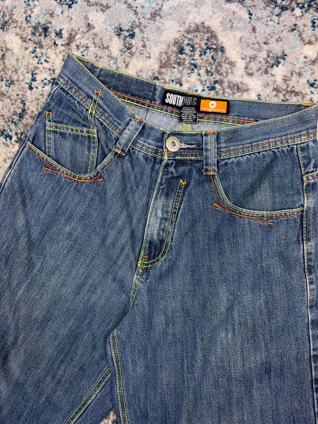 Vintage Y2K Southpole Contrast Stitched Embroidered Pocket  Shorts Size 30