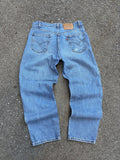 Vintage 90s Levis 550 Orange Tab Medium Wash Denim Pants Size 32