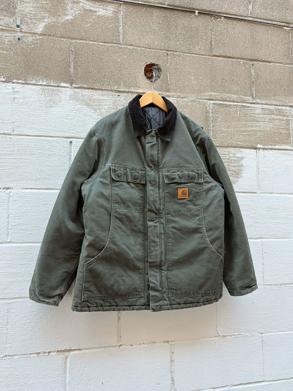 Vintage Carhartt Quilted Lined Canvas Workwear Arctic Jacket Size XL
