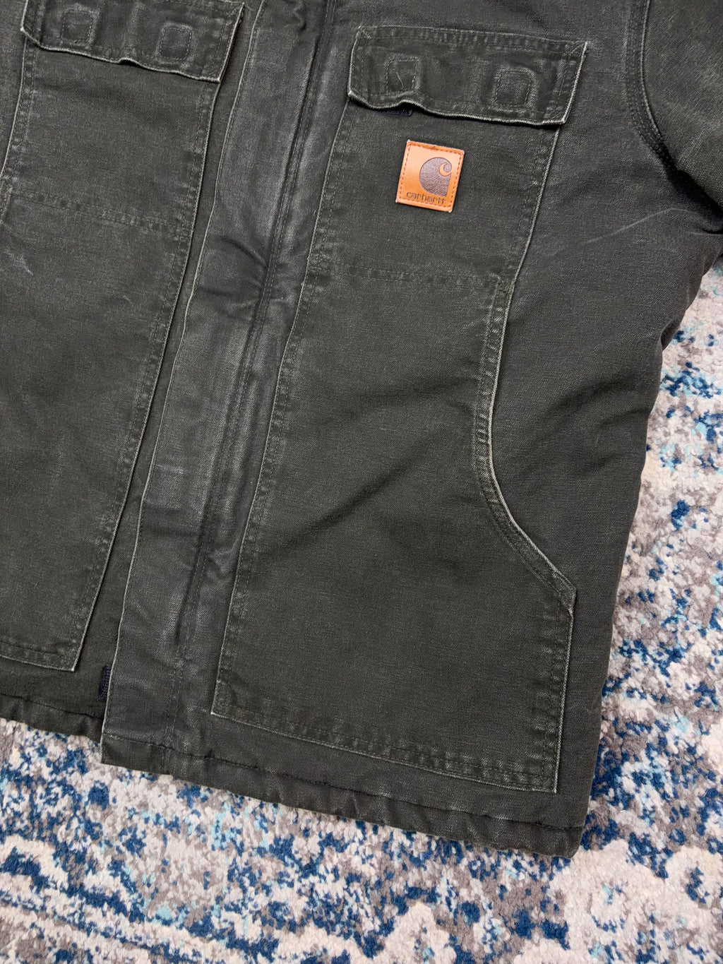Vintage Carhartt Quilted Lined Canvas Workwear Arctic Jacket Size XL