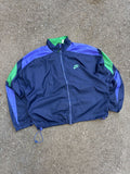 Vintage Nike Embroidered Swoosh Spellout Sleeve Block Windbreaker Jacket Size Large