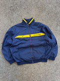 Vintage 90s Michigan Wolverines NCAA Nike Embroidered Windbreaker Bomber Jacket Size Medium