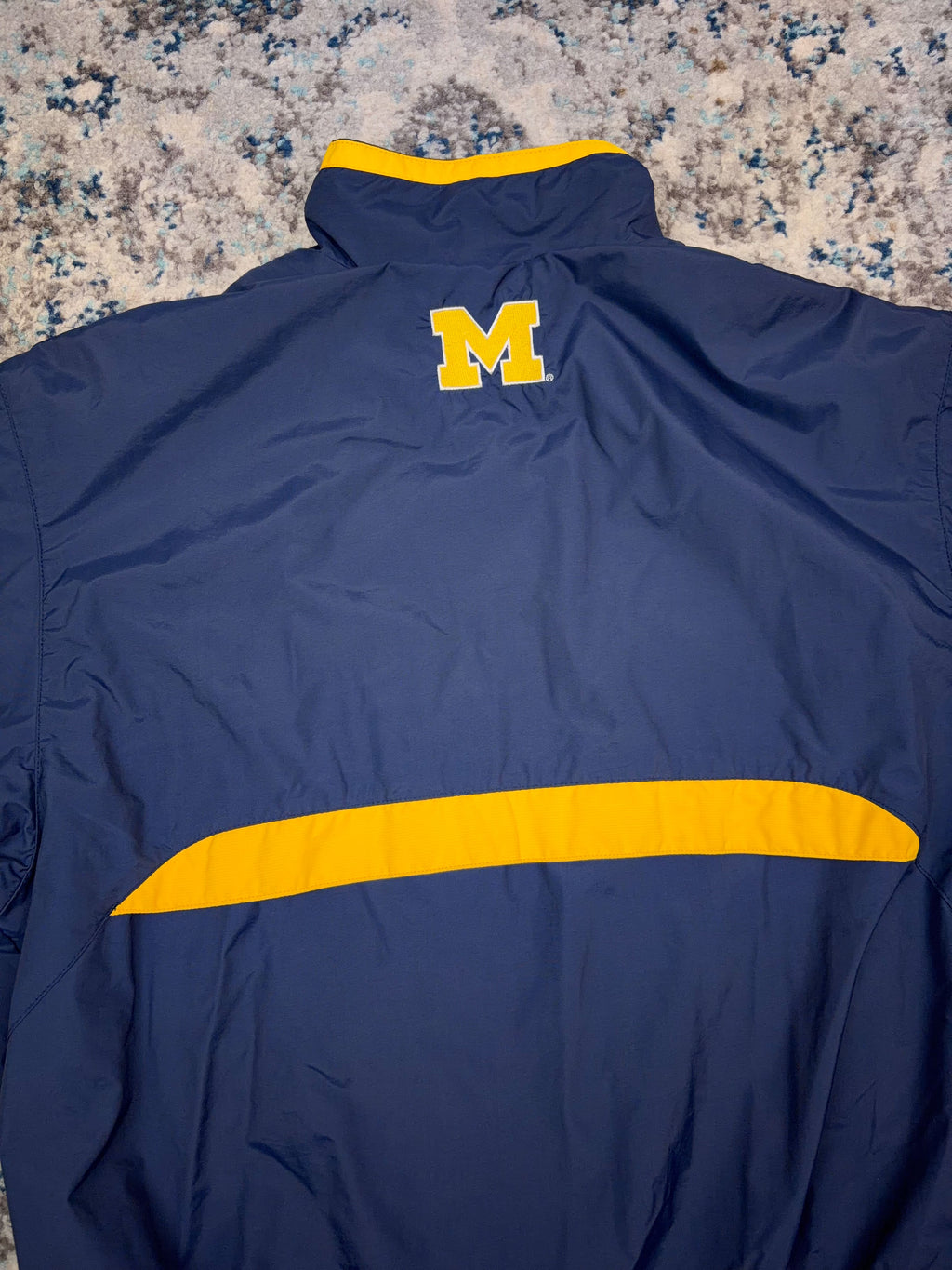 Vintage 90s Michigan Wolverines NCAA Nike Embroidered Windbreaker Bomber Jacket Size Medium