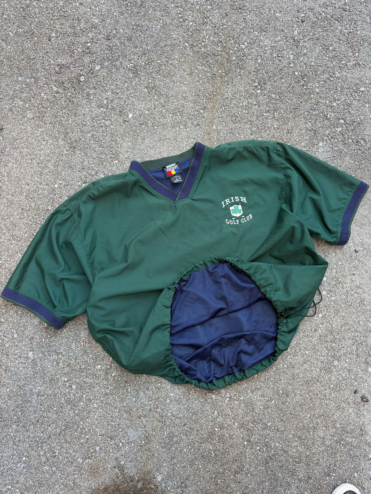Vintage Irish Golf Club Embroidered Crest Short Sleeve Windbreaker Bomber Jacket Size 2XL