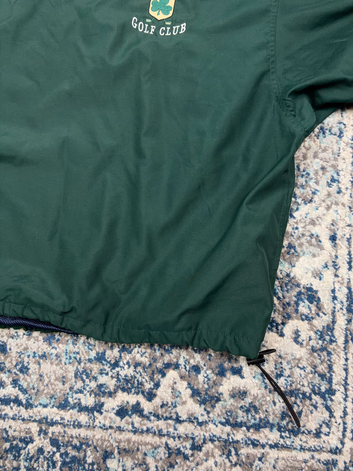 Vintage Irish Golf Club Embroidered Crest Short Sleeve Windbreaker Bomber Jacket Size 2XL