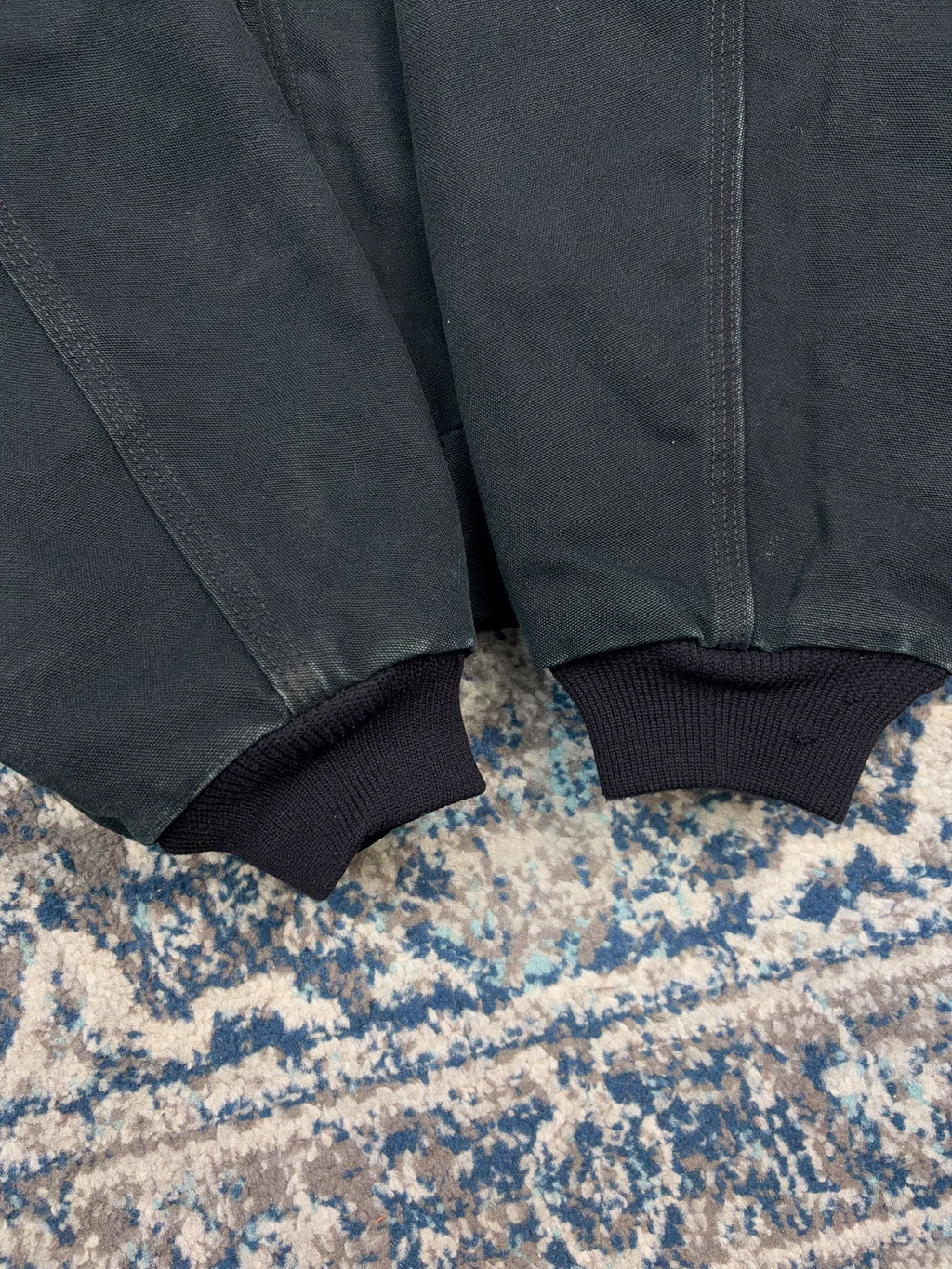 Vintage Carhartt Quilted Lined Canvas Workwear Hooded Active Bomber Jacket Size 2XL