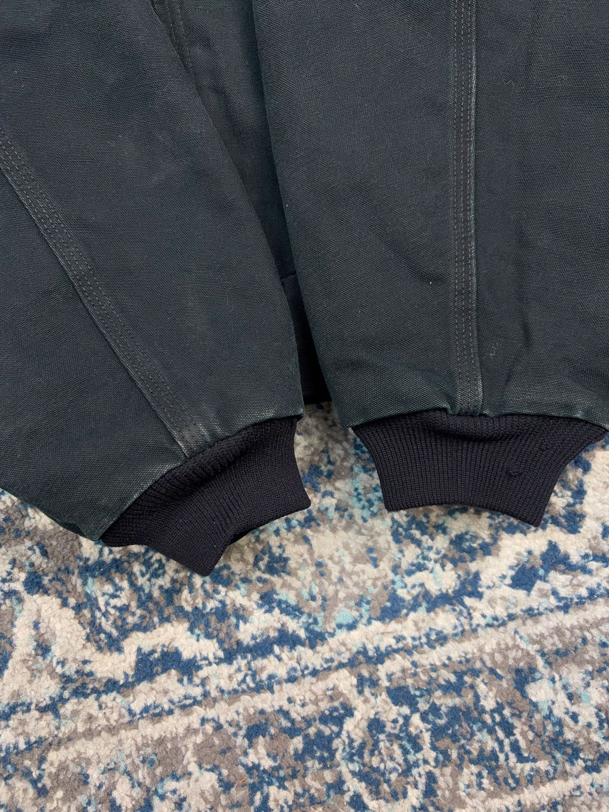 Vintage Carhartt Quilted Lined Canvas Workwear Hooded Active Bomber Jacket Size 2XL