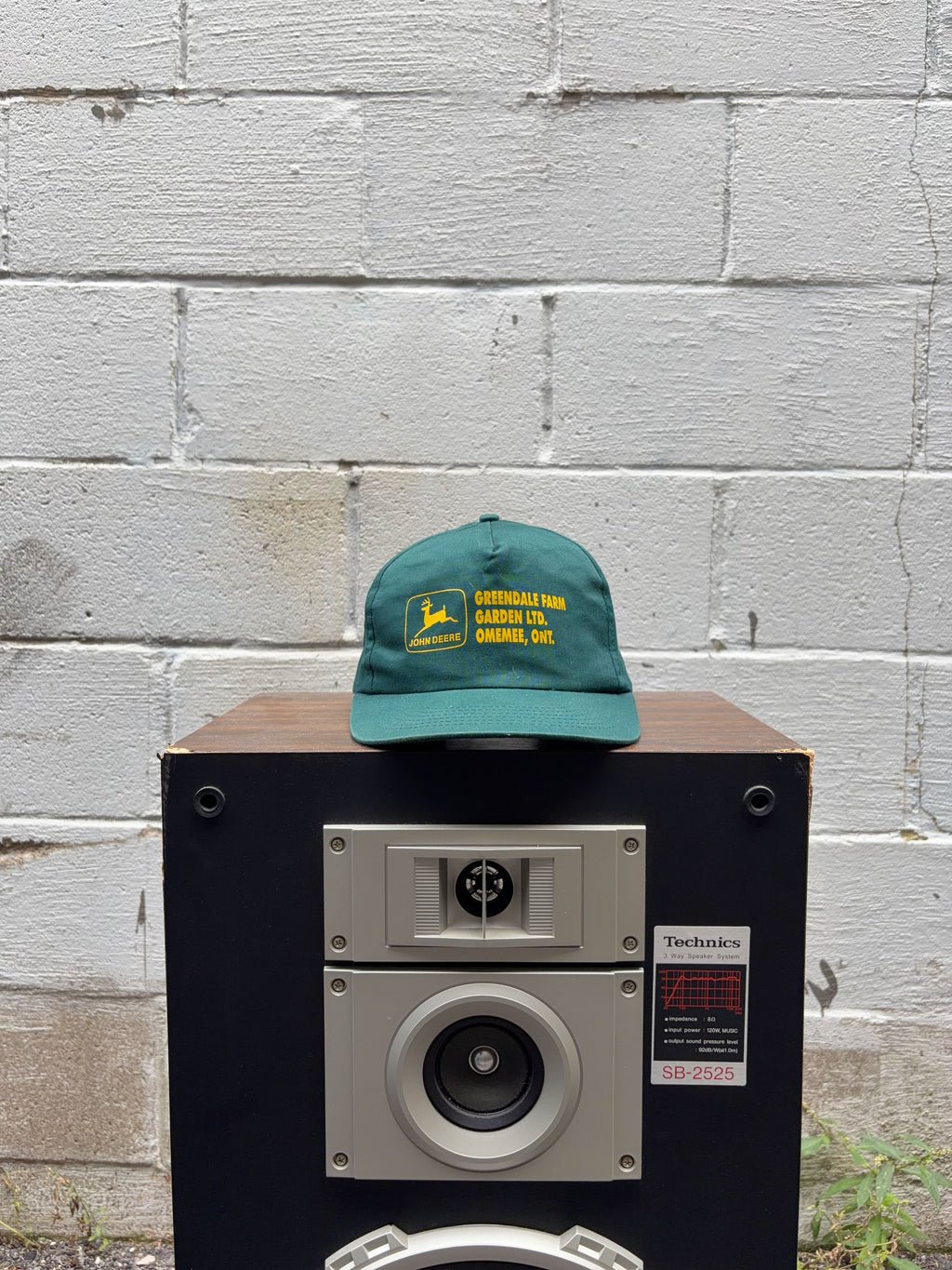 Vintage 90s John Deere Greendale Farm Garden Ontario Snapback Hat OSFA