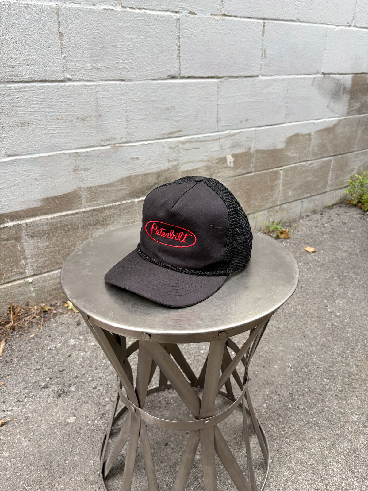 Vintage 90s Peterbilt Embroidered Logo Trucker Snapback Hat OSFA