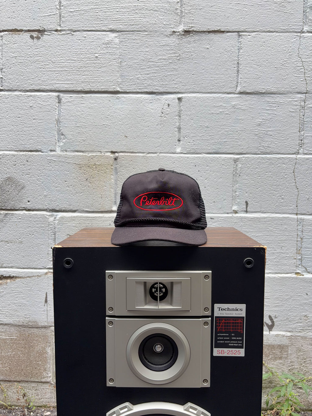 Vintage 90s Peterbilt Embroidered Logo Trucker Snapback Hat OSFA