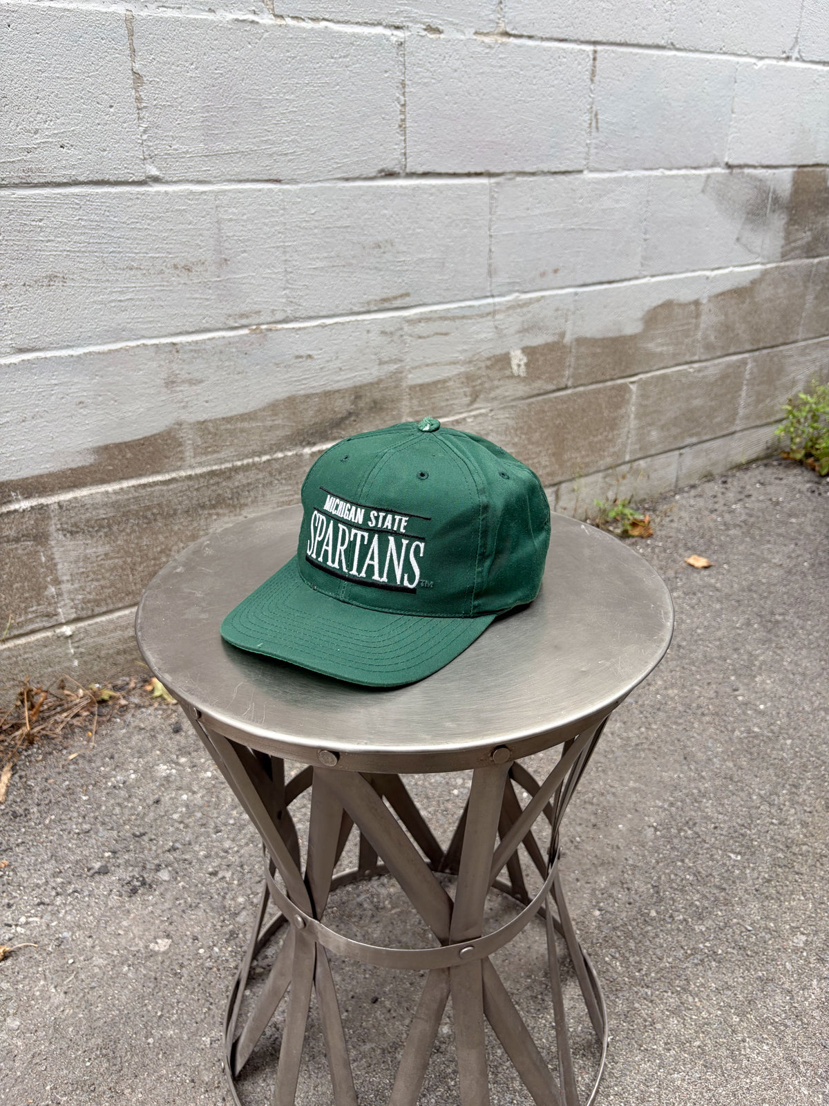 Vintage Michigan State Spartans NCAA Embroidered Spellout Snapback Hat OSFA