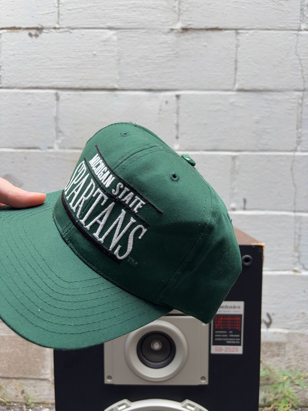 Vintage Michigan State Spartans NCAA Embroidered Spellout Snapback Hat OSFA