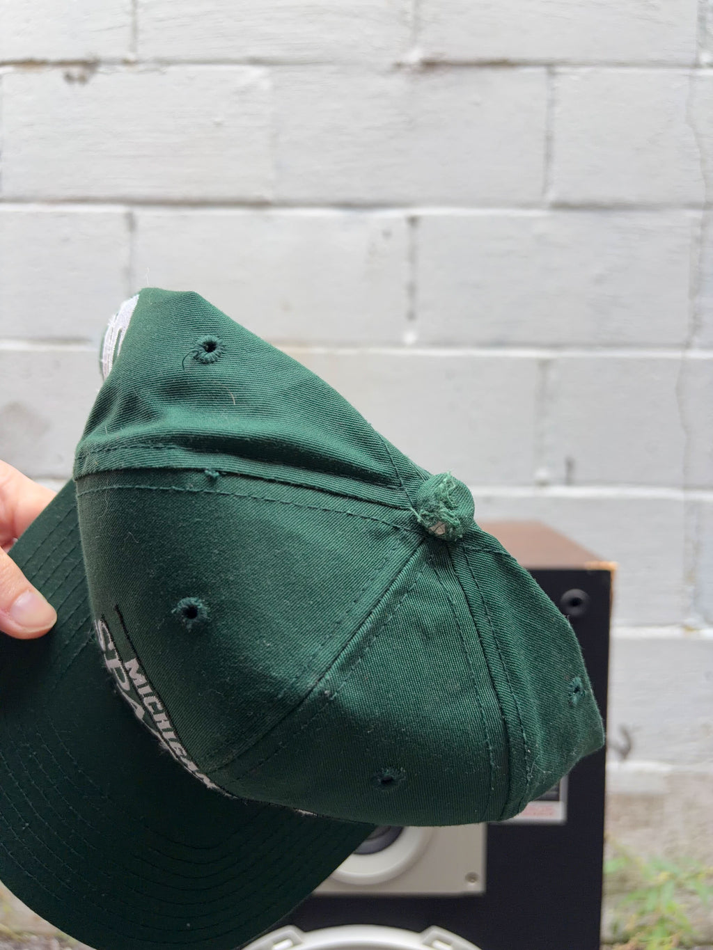 Vintage Michigan State Spartans NCAA Embroidered Spellout Snapback Hat OSFA