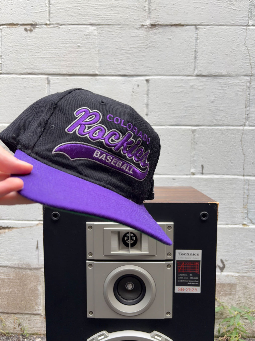 Vintage 90s Colorado Rockies Embroidered Tailsweep Starter Snapback Hat OSFA