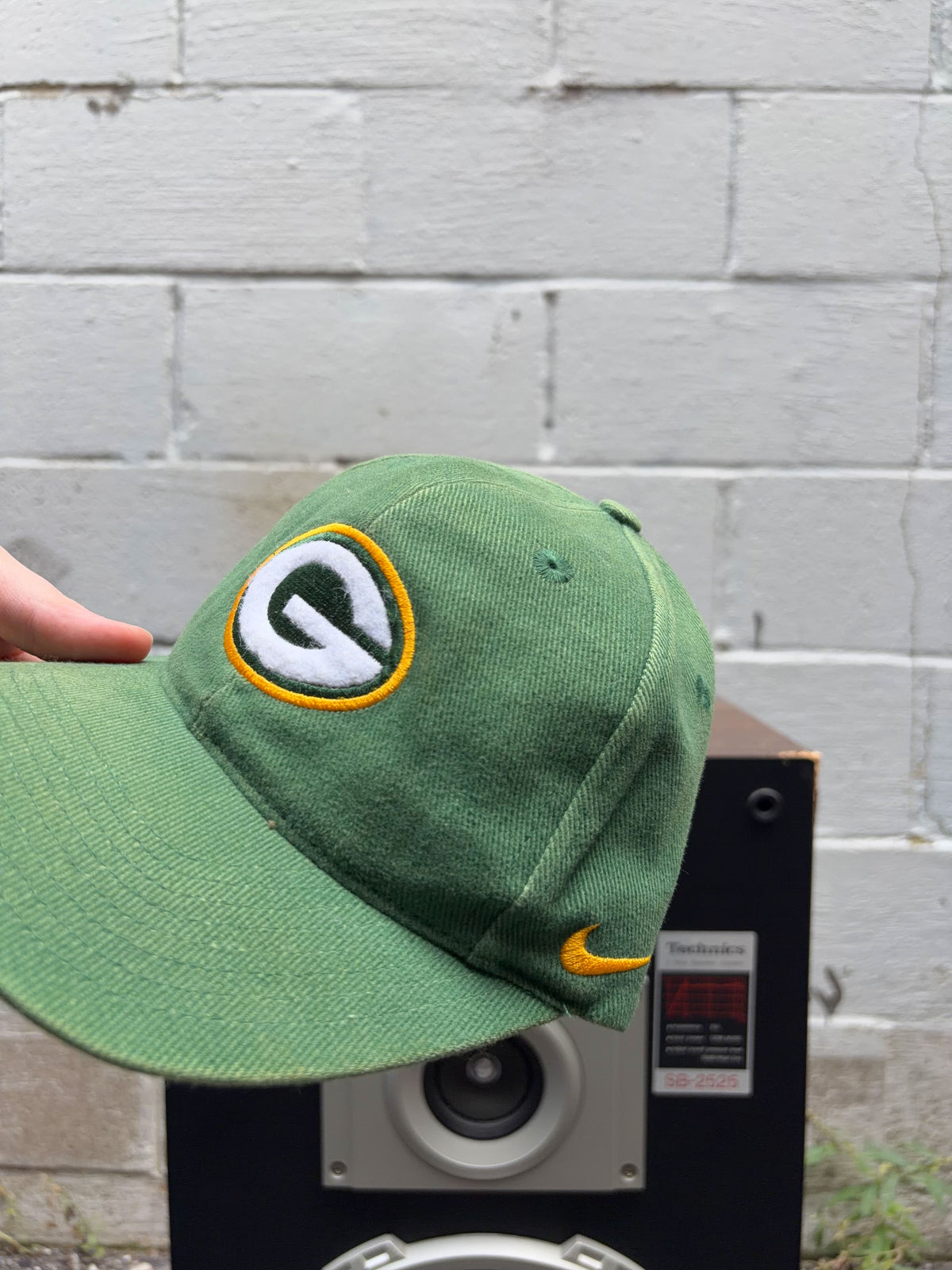Vintage Green Bay Packers NFL Nike Embroidered Logo Snapback Hat OSFA