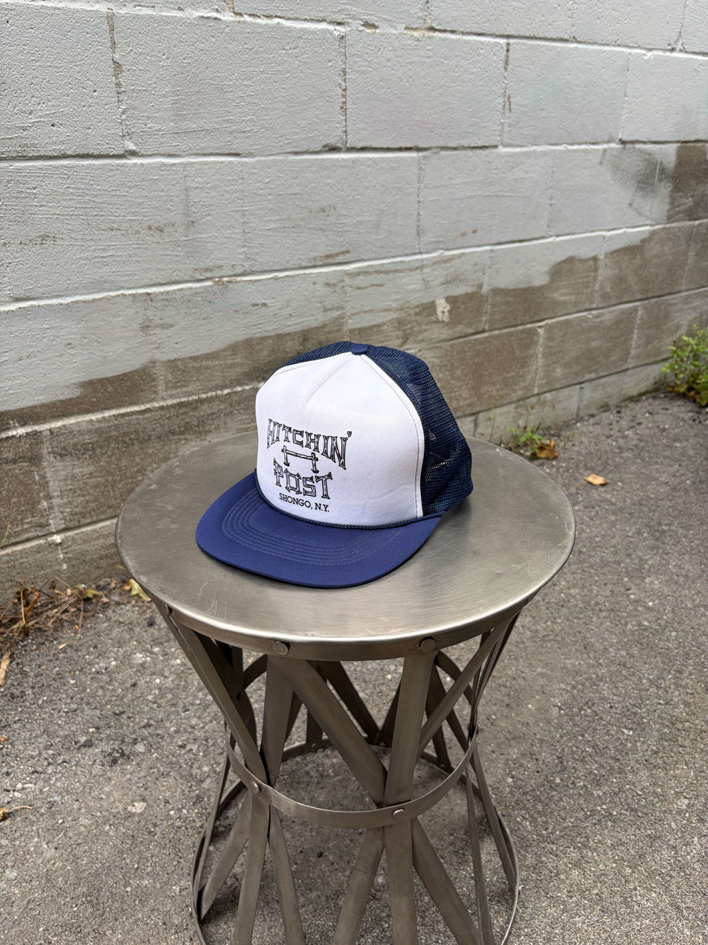 Vintage 80s/90s Hitchin' Post New York Graphic Trucker Snapback Hat OSFA