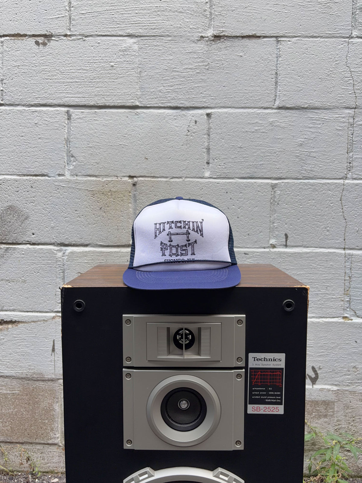 Vintage 80s/90s Hitchin' Post New York Graphic Trucker Snapback Hat OSFA