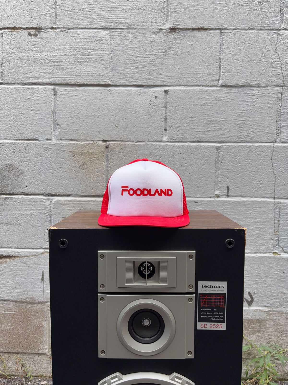 Vintage Foodland Grocery Store Logo Spellout Trucker Snapback Hat OSFA