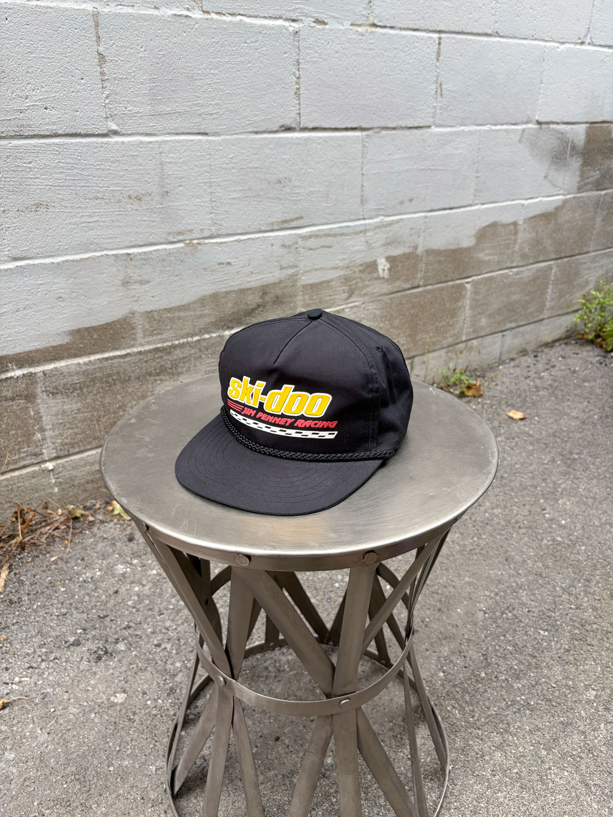 Vintage 90s Ski-doo Jim Penney Racing Graphic Logo Spellout Snapback Hat OSFA