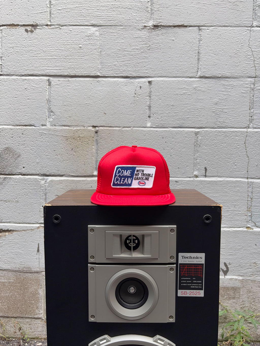 Vintage 80s/90s Esso Gas Come Clean With No Trouble Gasoline Trucker Snapback Hat OSFA