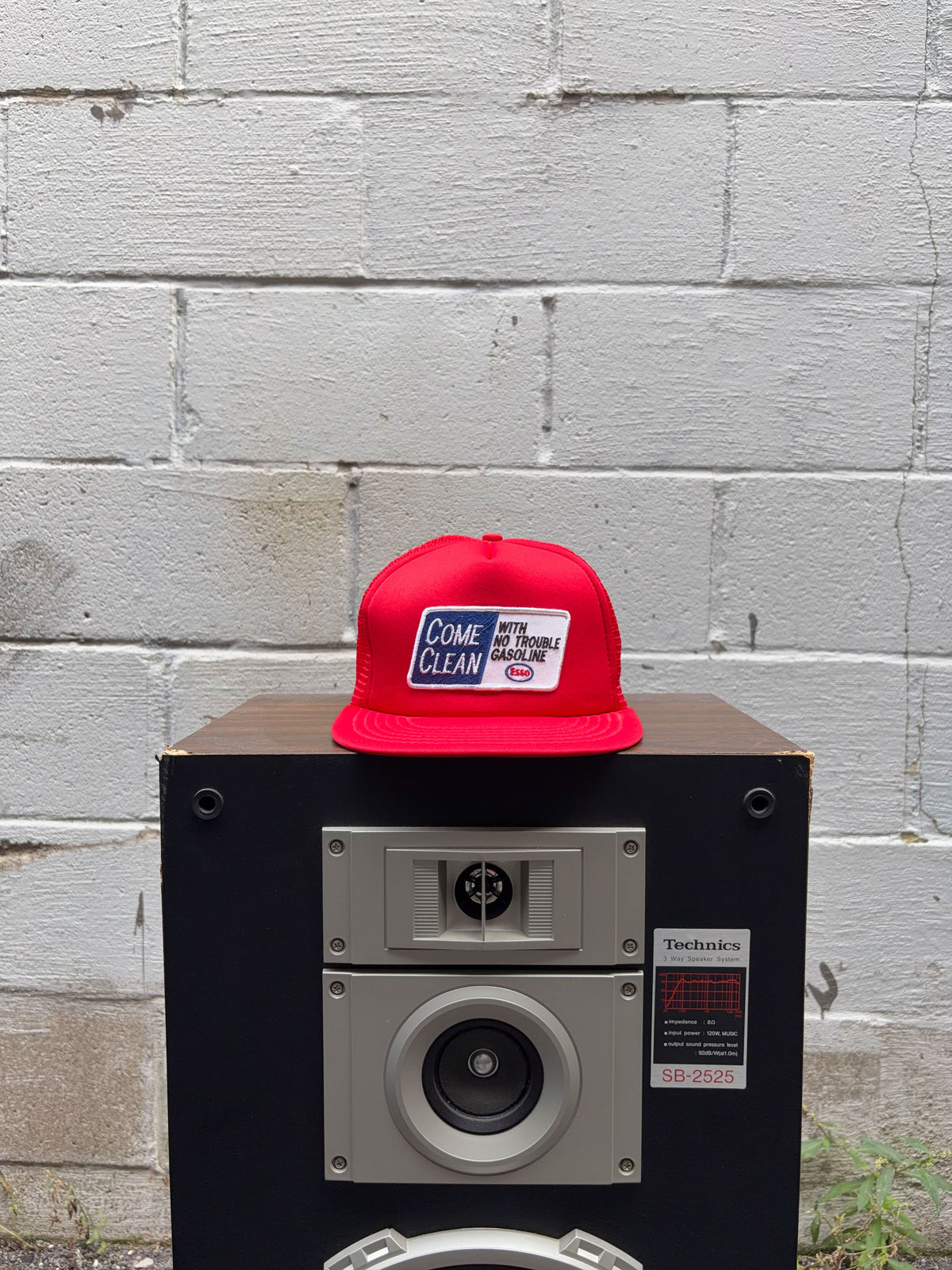 Vintage 80s/90s Esso Gas Come Clean With No Trouble Gasoline Trucker Snapback Hat OSFA