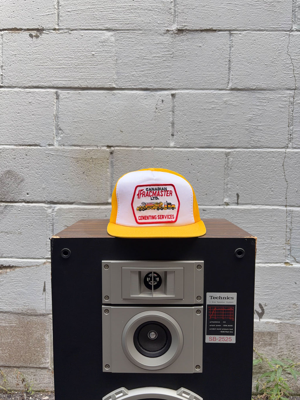 Vintage 80s/90s Canadian Fracmaster Cementing Embroidered Patch Trucker Snapback Hat OSFA