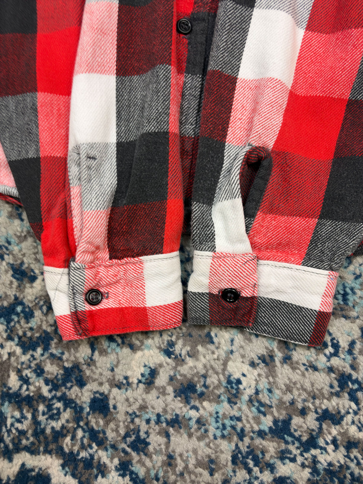 Vintage 90s Five Brother Plaid Double Pocket Long Sleeve Button Up Shirt Size Large