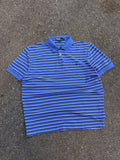 Vintage Polo Ralph Lauren Embroidered Pony Striped Collared Short Sleeve Button Up Shirt Size XL