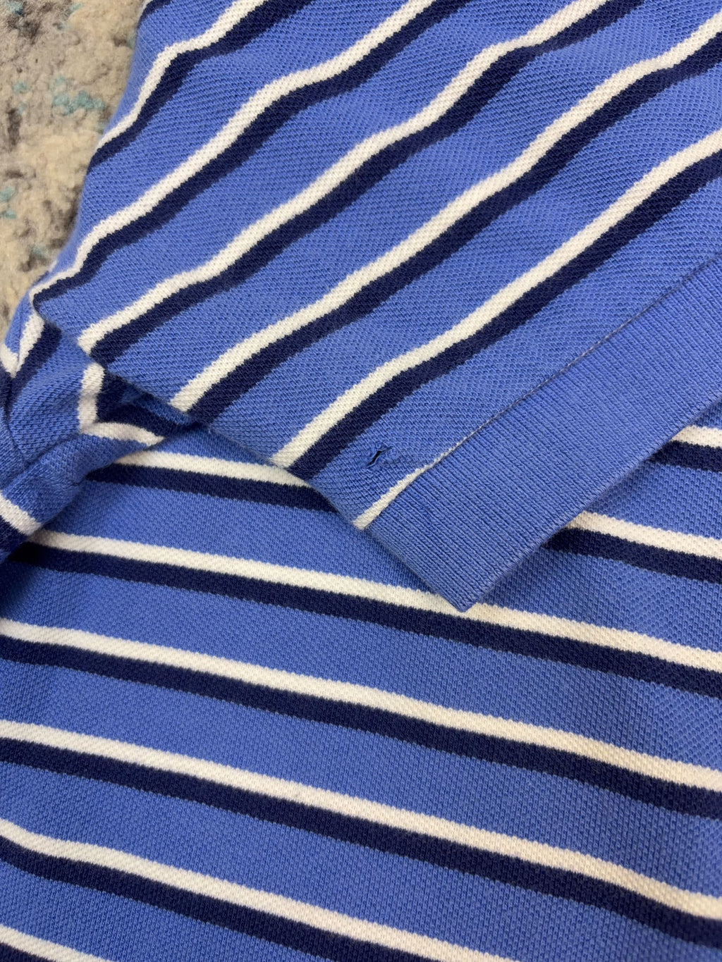 Vintage Polo Ralph Lauren Embroidered Pony Striped Collared Short Sleeve Button Up Shirt Size XL
