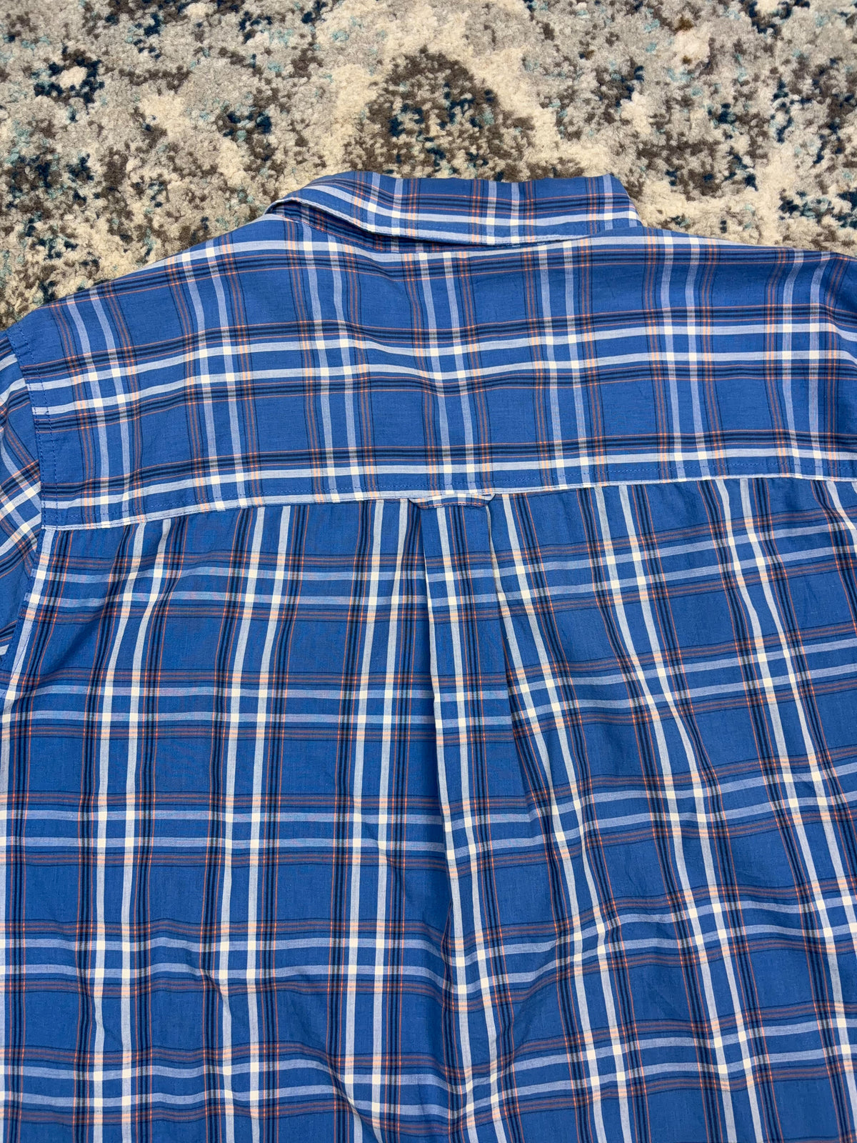 Vintage Chaps Ralph Lauren Plaid Short Sleeve Reworked Cropped Button Up Shirt Size XL