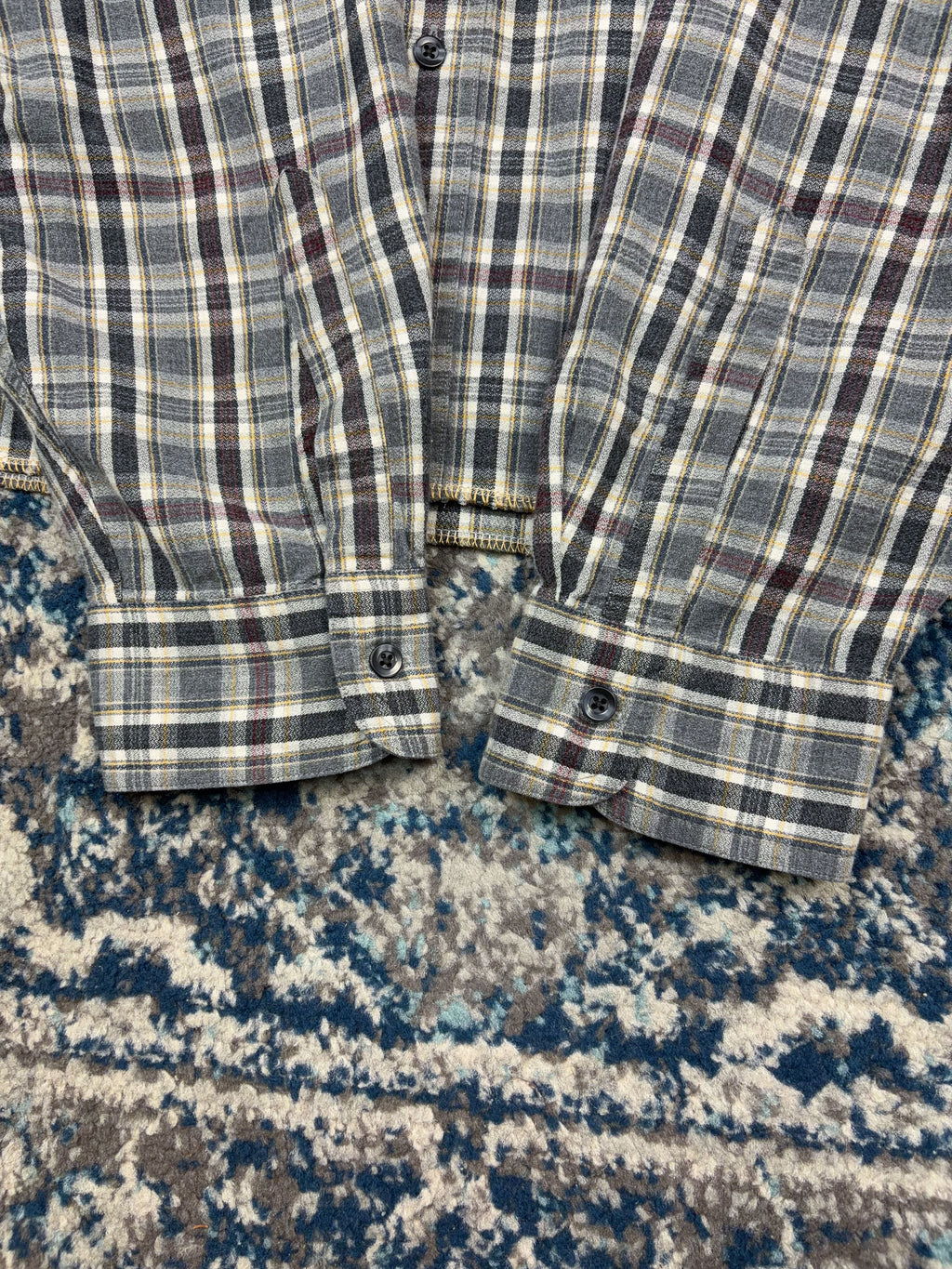 Vintage Chaps Ralph Lauren Embroidered Patch Plaid Reworked Cropped Button Up Shirt Size 2XL