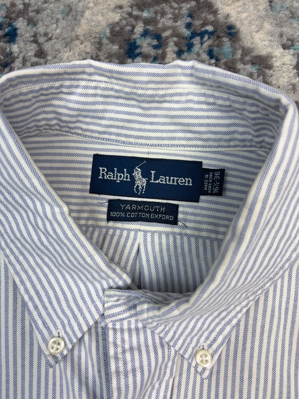 Vintage Polo Ralph Lauren Embroidered Pony Striped Long Sleeve Button Up Shirt Size XL
