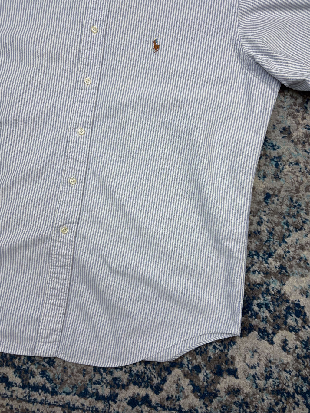 Vintage Polo Ralph Lauren Embroidered Pony Striped Long Sleeve Button Up Shirt Size XL