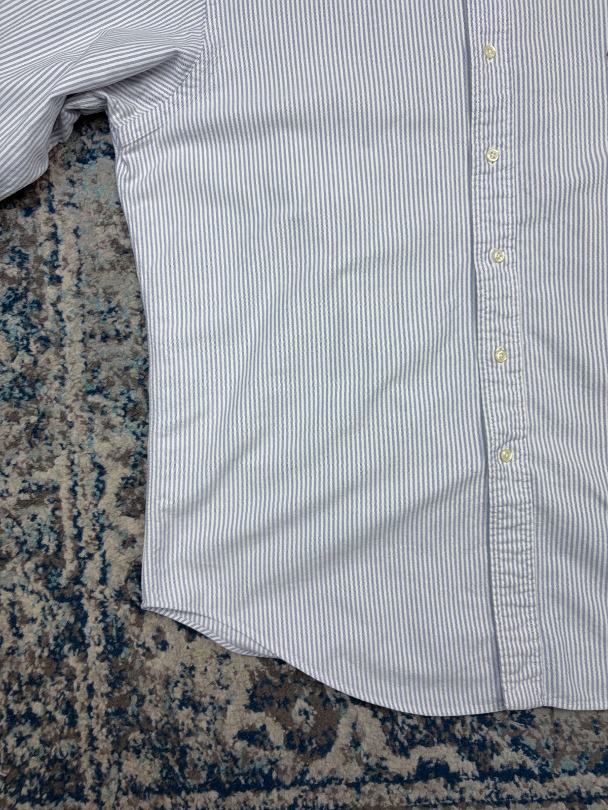 Vintage Polo Ralph Lauren Embroidered Pony Striped Long Sleeve Button Up Shirt Size XL