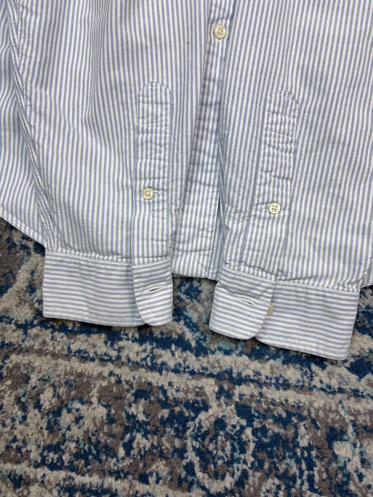 Vintage Polo Ralph Lauren Embroidered Pony Striped Long Sleeve Button Up Shirt Size XL