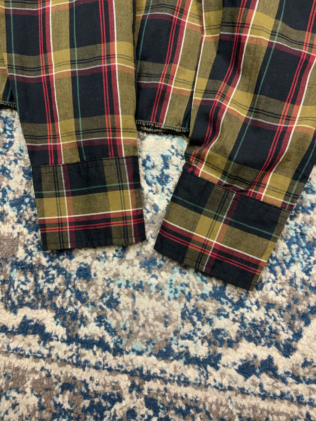 Vintage Wrangler Pearl Snap Plaid Long Sleeve Reworked Cropped Button Up Shirt Size XL