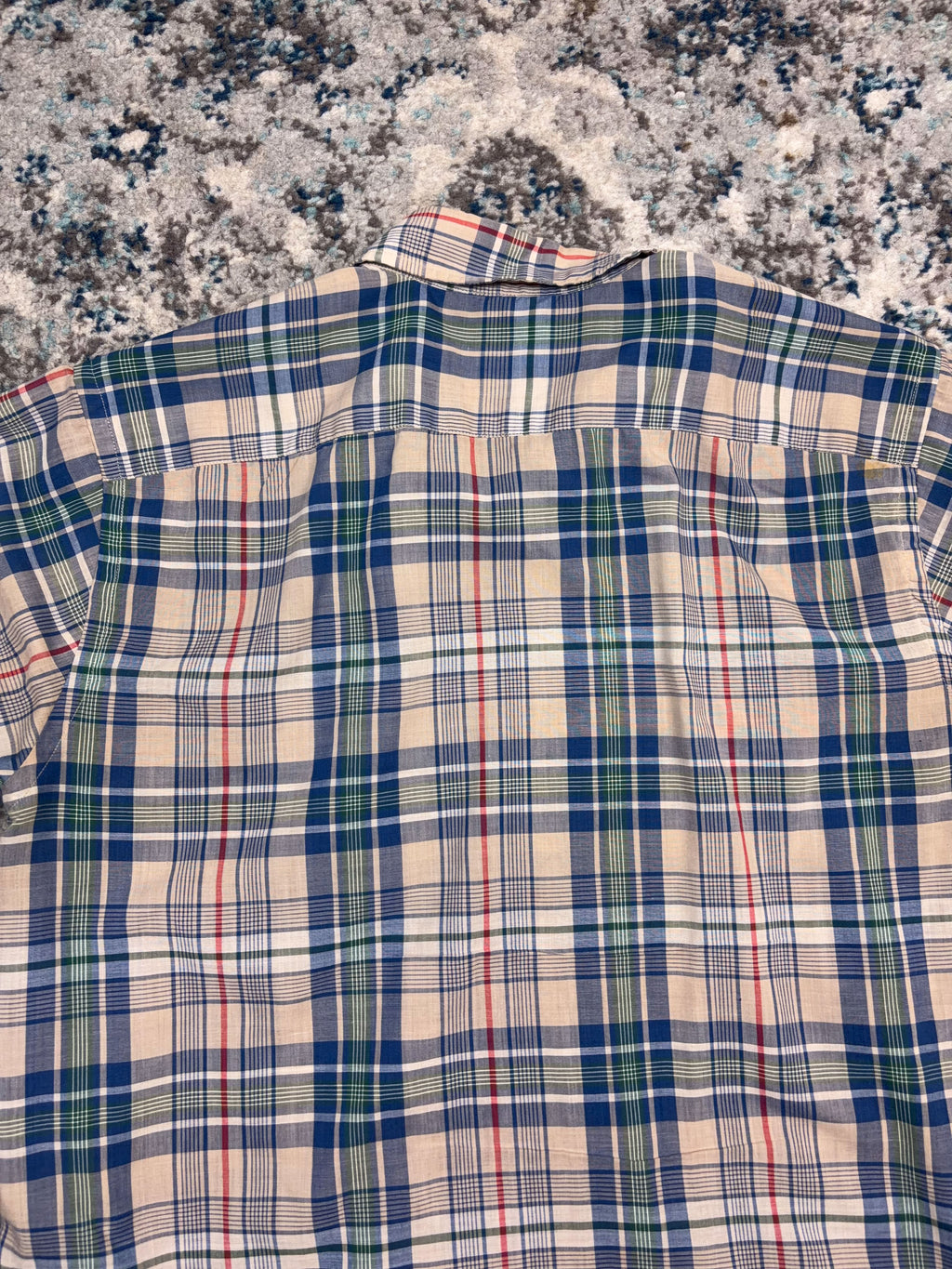 Vintage The Arrow Company Plaid Short Sleeve Reworked Cropped Button Up Shirt Size Medium